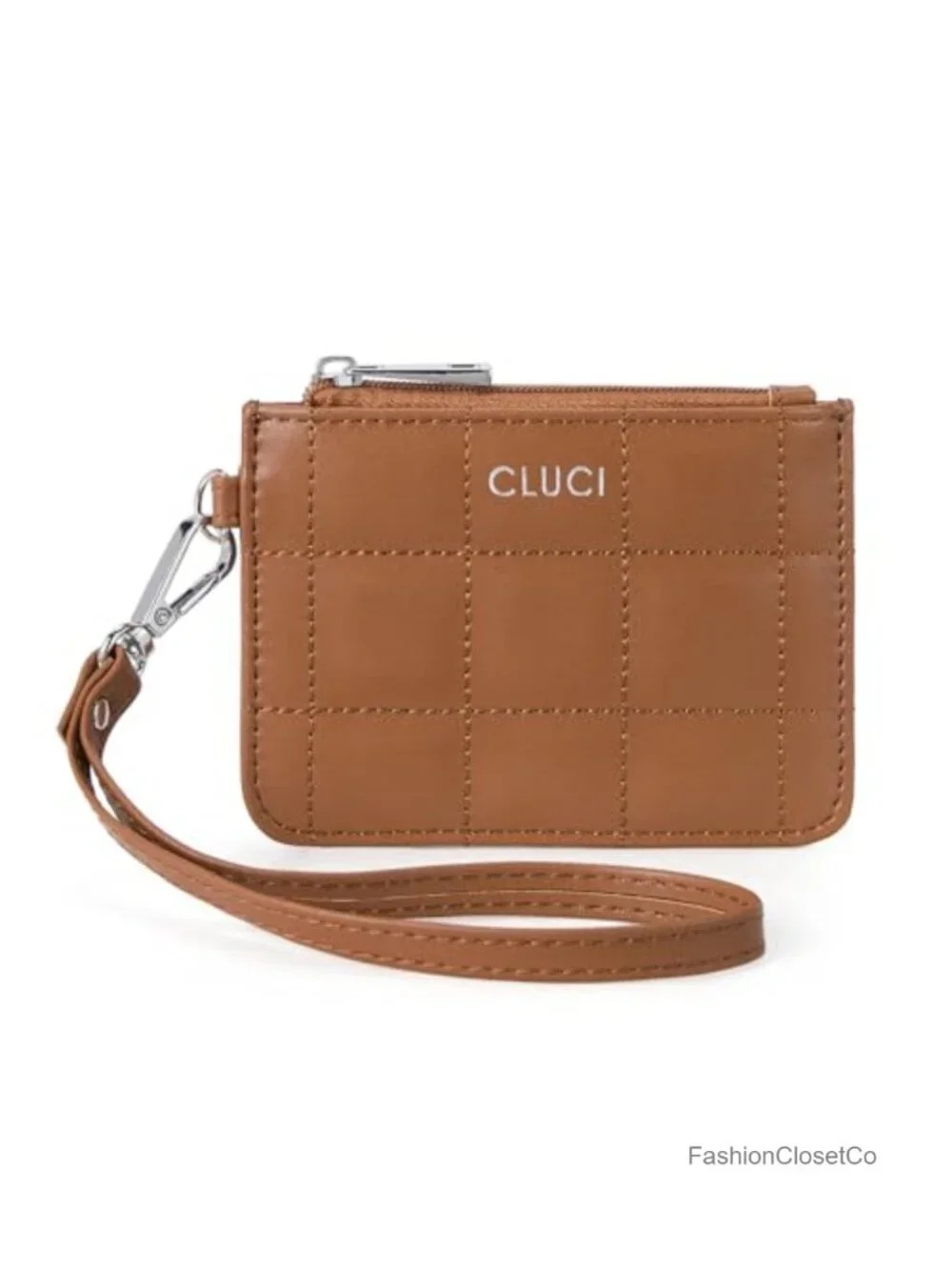 Small Quilted Coin Purse RFID Blocking Card Holder Wristlet Wallets Zipper
